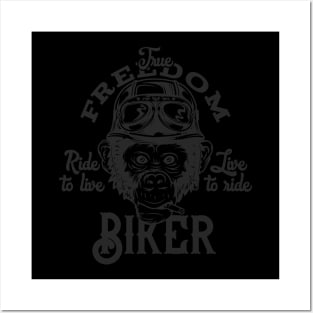 Ride To Live Freedom Biker Posters and Art